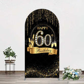 Lofaris Gold 60Th Birthday Women Arch Backdrop